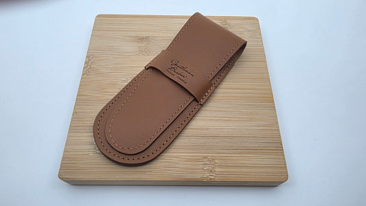 Pochette cuir camel